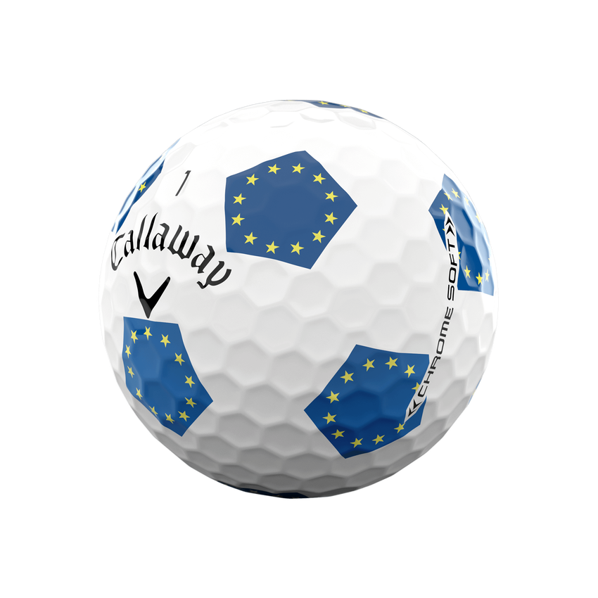 Limited Edition Chrome Soft Truvis Team Europe Golf Balls - View 1
