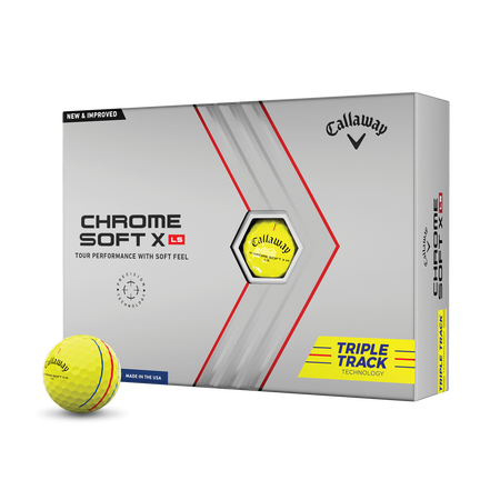 Chrome Soft X LS Triple Track Yellow Golf Balls (Dozen)
