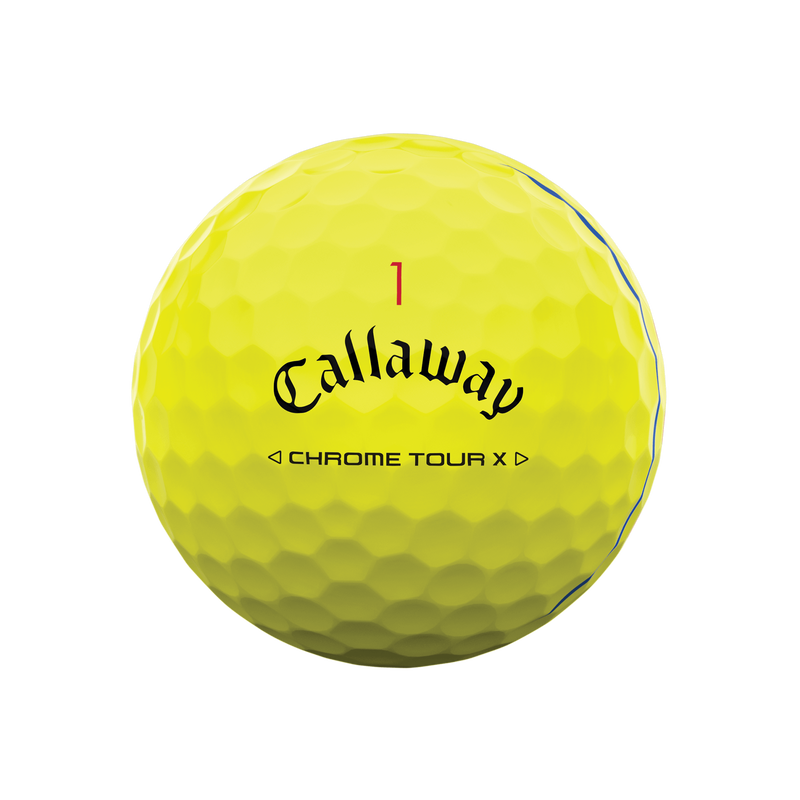 Chrome Tour X Triple Track Yellow Golf Balls - View 3