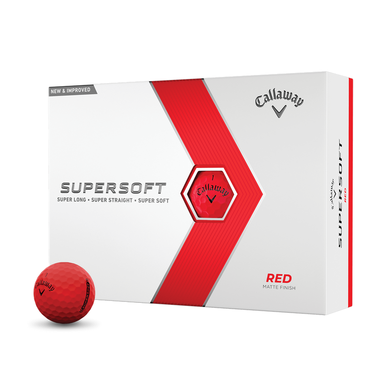 Callaway Supersoft Matte Red Golf Balls (Dozen) - View 1