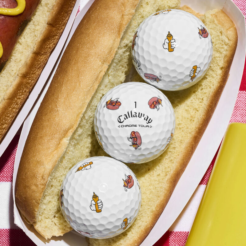 Limited Edition Chrome Tour Hot Dog Golf Balls (Dozen) - View 4