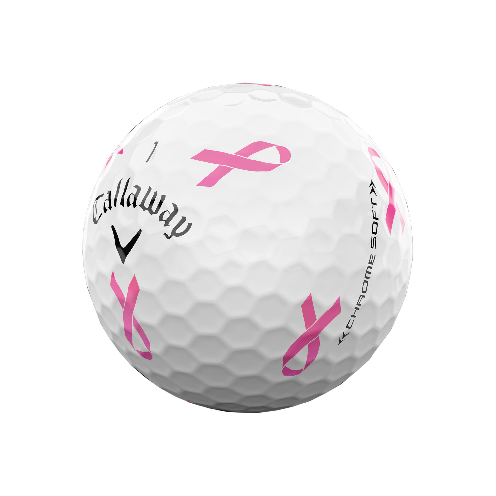Limited Edition Chrome Soft Truvis Pink Ribbon Golf Balls Dozen