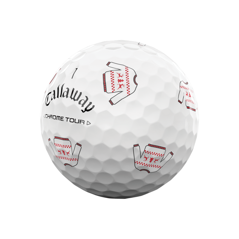 Limited Edition Chrome Tour Ugly Sweater Golf Balls (Dozen) - View 2