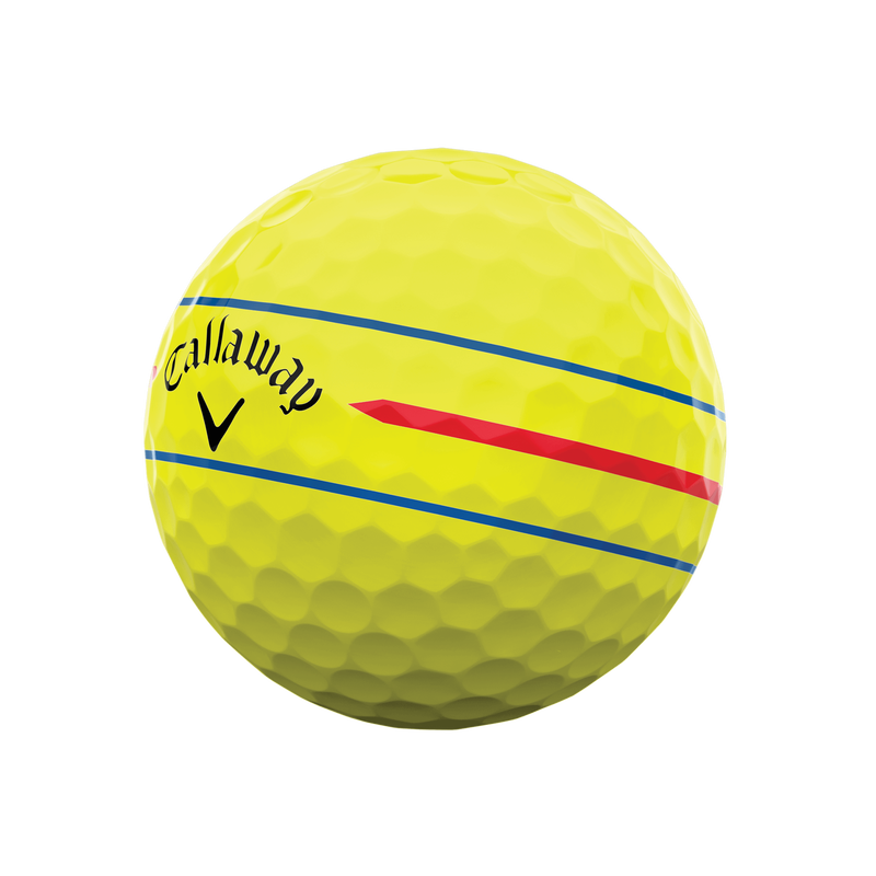 Chrome Tour 360 Triple Track Yellow Golf Balls - View 2