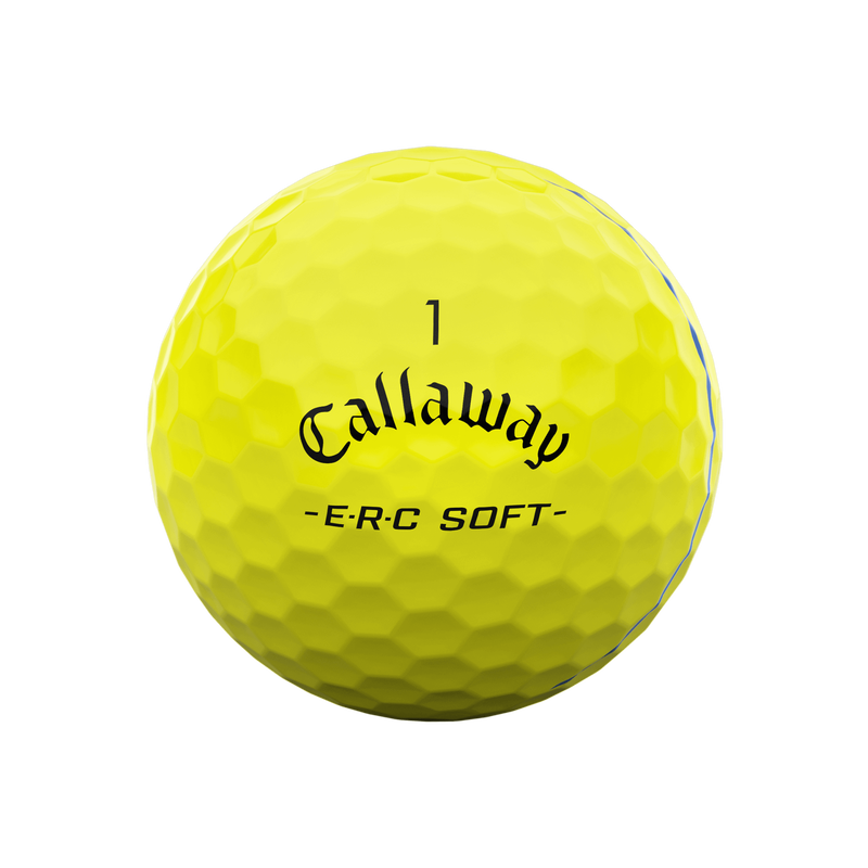 E&bull;R&bull;C Soft Triple Track Yellow Golf Balls - View 3