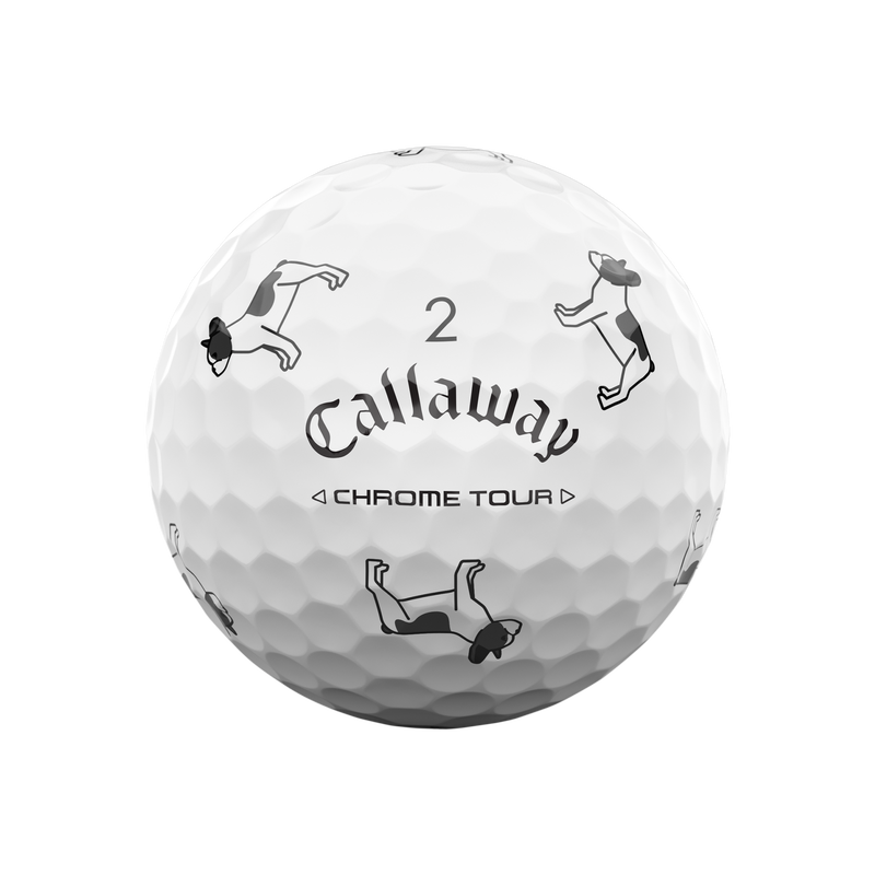 Chrome Tour Small Dogs: Pied French Bulldog Golf Balls - View 5