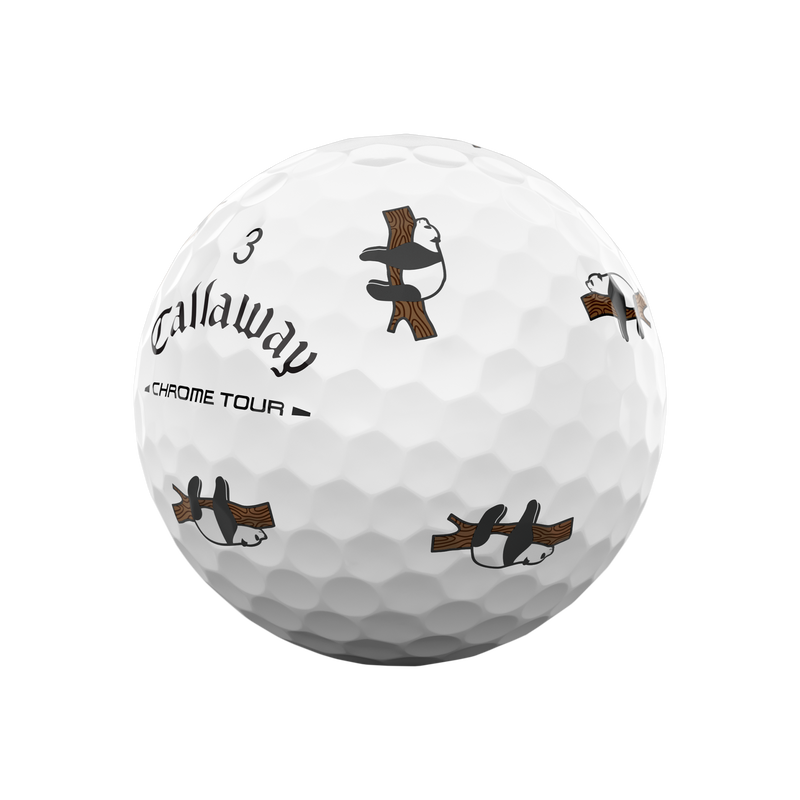 Limited Edition Chrome Tour Panda Golf Balls (Dozen) - View 5