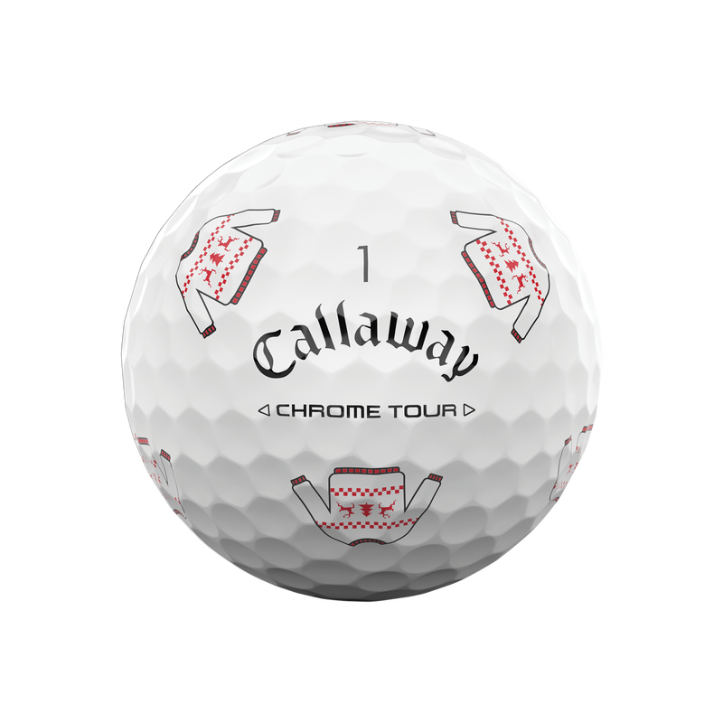 Limited Edition Chrome Tour Ugly Sweater Golf Balls (Dozen) - View 3