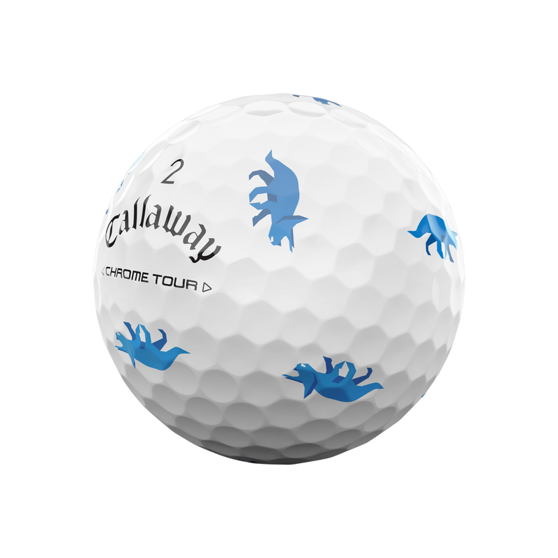 Limited Edition Chrome Tour Dino Golf Balls (Dozen) - View 6