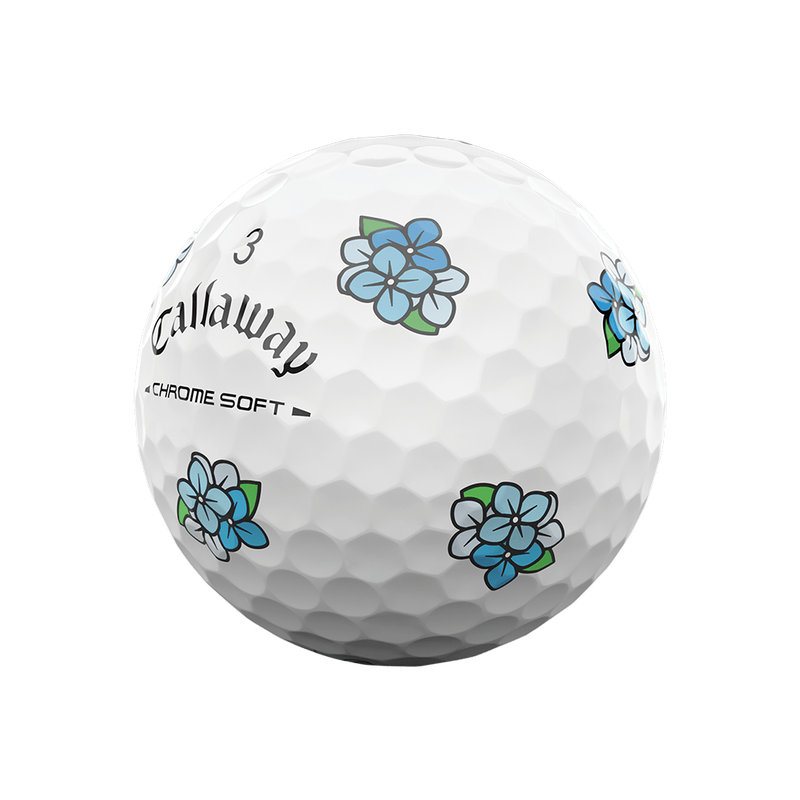 Limited Edition Chrome Soft Flowers Golf Balls (Dozen) - View 8