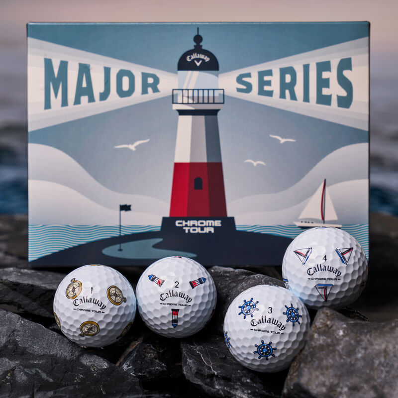 Limited Edition Chrome Tour Major Series: June Major Golf Balls (Dozen) - View 2
