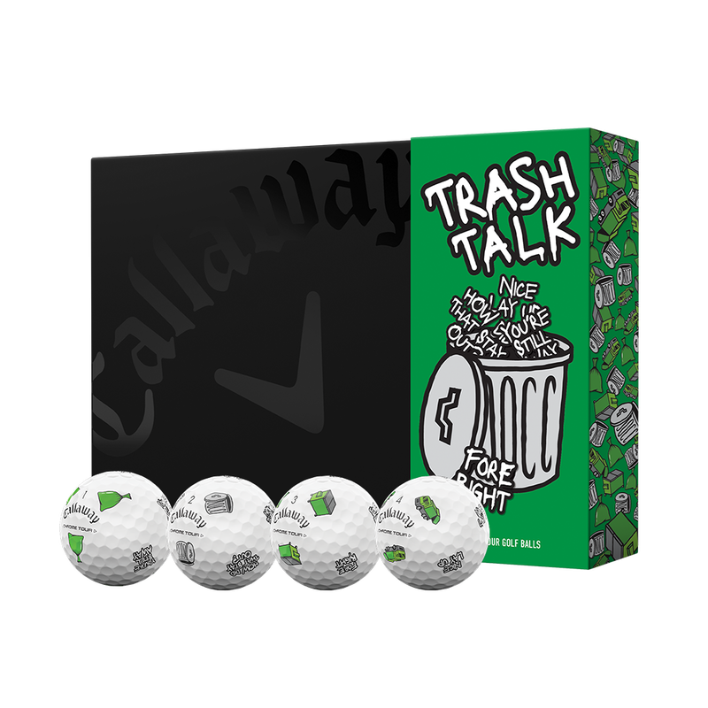 Limited Edition Chrome Tour Trash Talk Golf Balls (Dozen) - View 1
