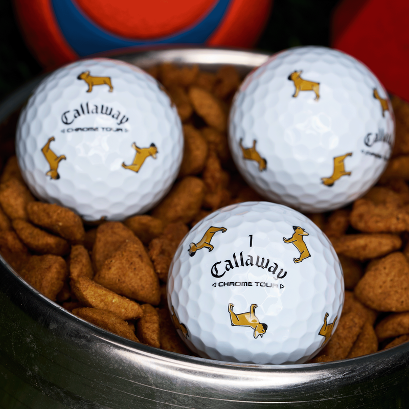 Chrome Tour Small Dogs: Fawn French Bulldog Golf Balls - View 3