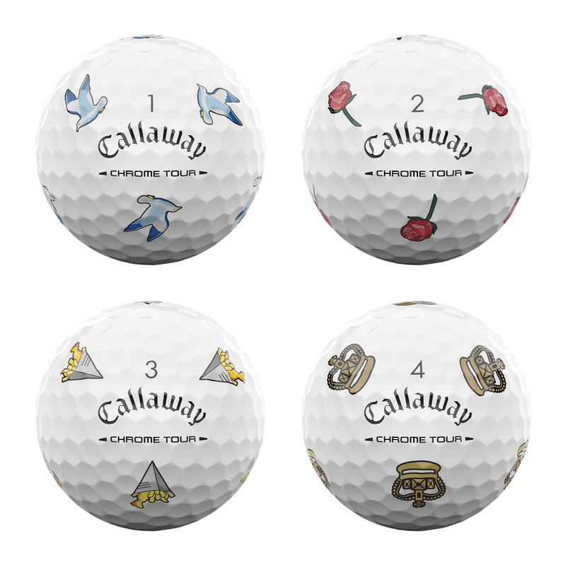 Limited Edition Chrome Tour Major Series: July Major Golf Balls (Dozen) - View 3