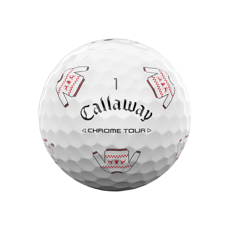 Limited Edition Chrome Tour Ugly Sweater Golf Balls (Dozen) - View 3
