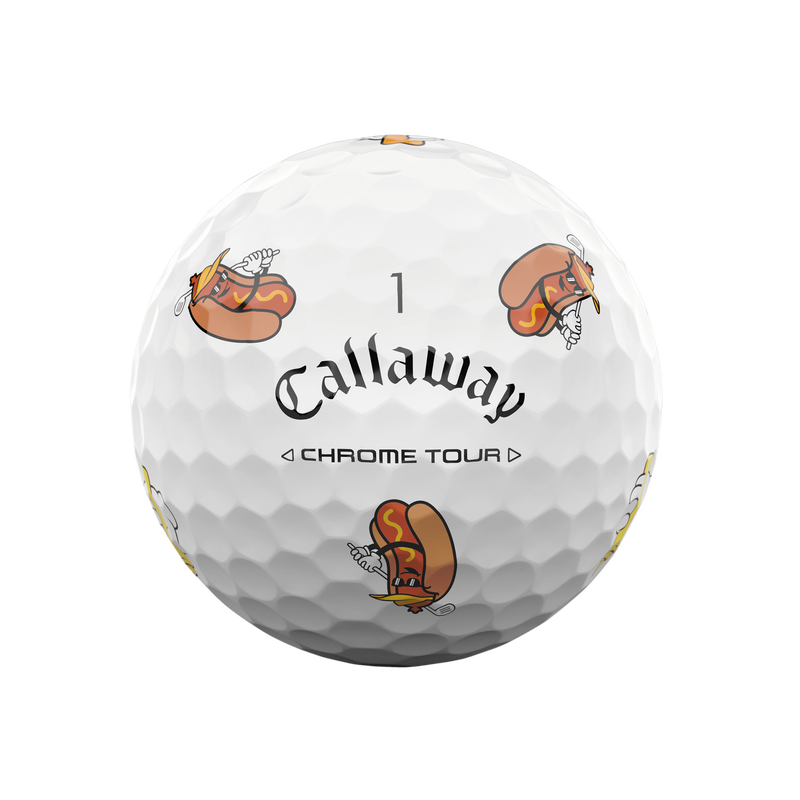 Limited Edition Chrome Tour Hot Dog Golf Balls (Dozen) - View 6