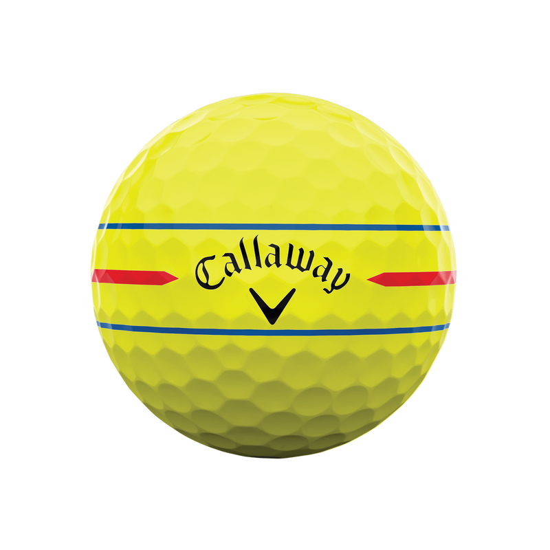 Chrome Tour 360 Triple Track Yellow Golf Balls - View 3