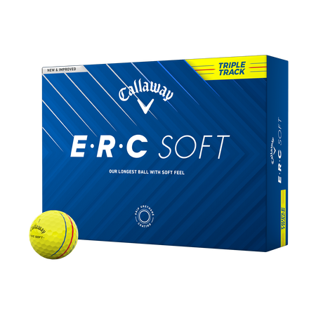 E&bull;R&bull;C Soft Triple Track Yellow Golf Balls