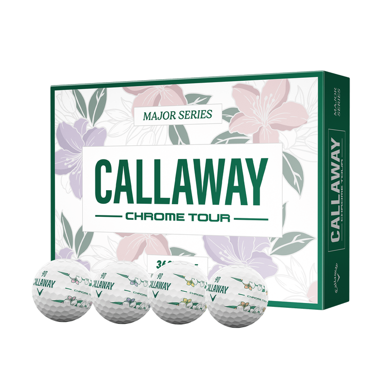 Limited Edition Chrome Tour Major Series: April Major Golf Balls (Dozen) - View 1