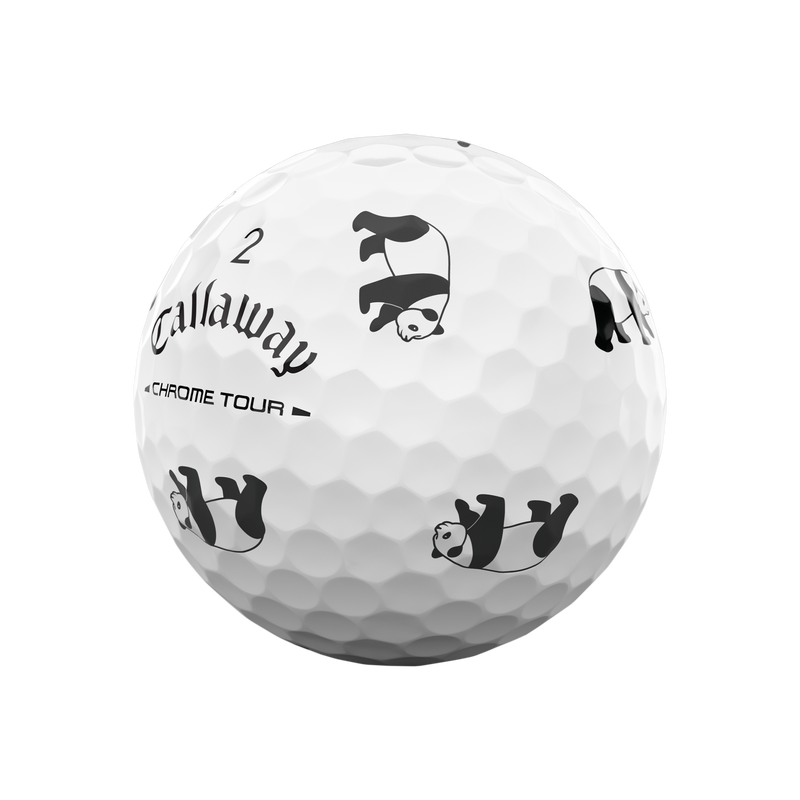 Limited Edition Chrome Tour Panda Golf Balls (Dozen) - View 4