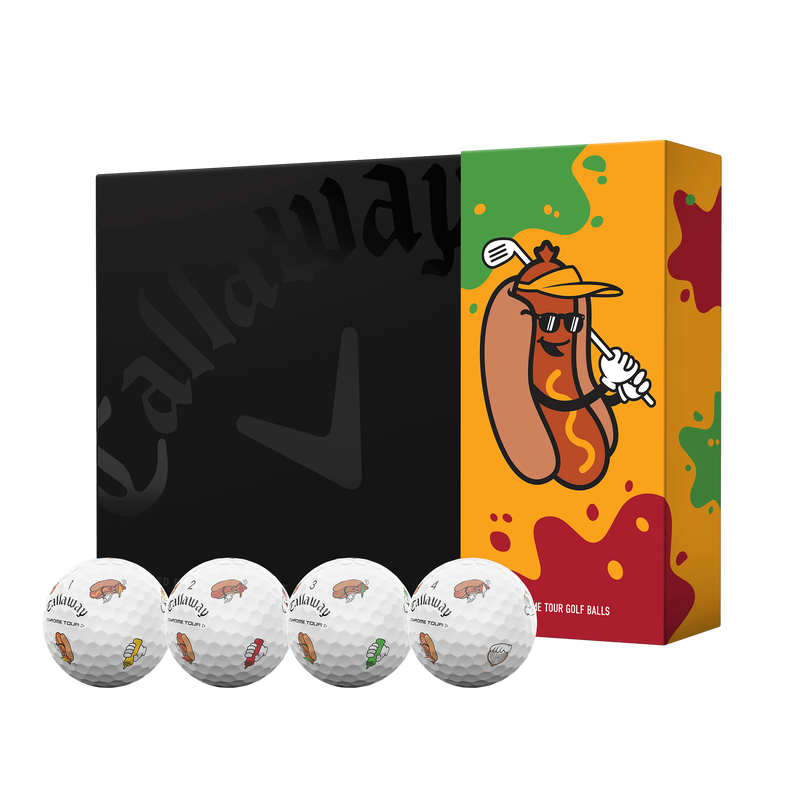 Limited Edition Chrome Tour Hot Dog Golf Balls (Dozen) - View 1