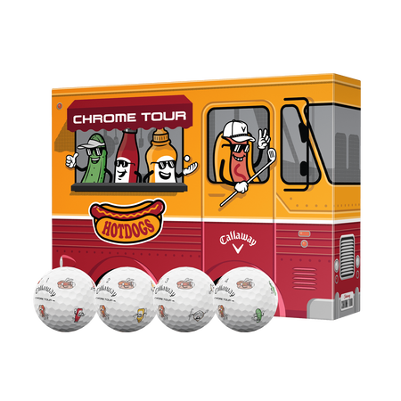 Limited Edition Chrome Tour Hot Dog Golf Balls (Dozen)