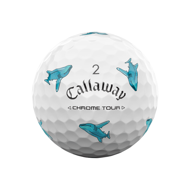 Limited Edition Chrome Tour Sharks Golf Balls (Dozen) - View 8
