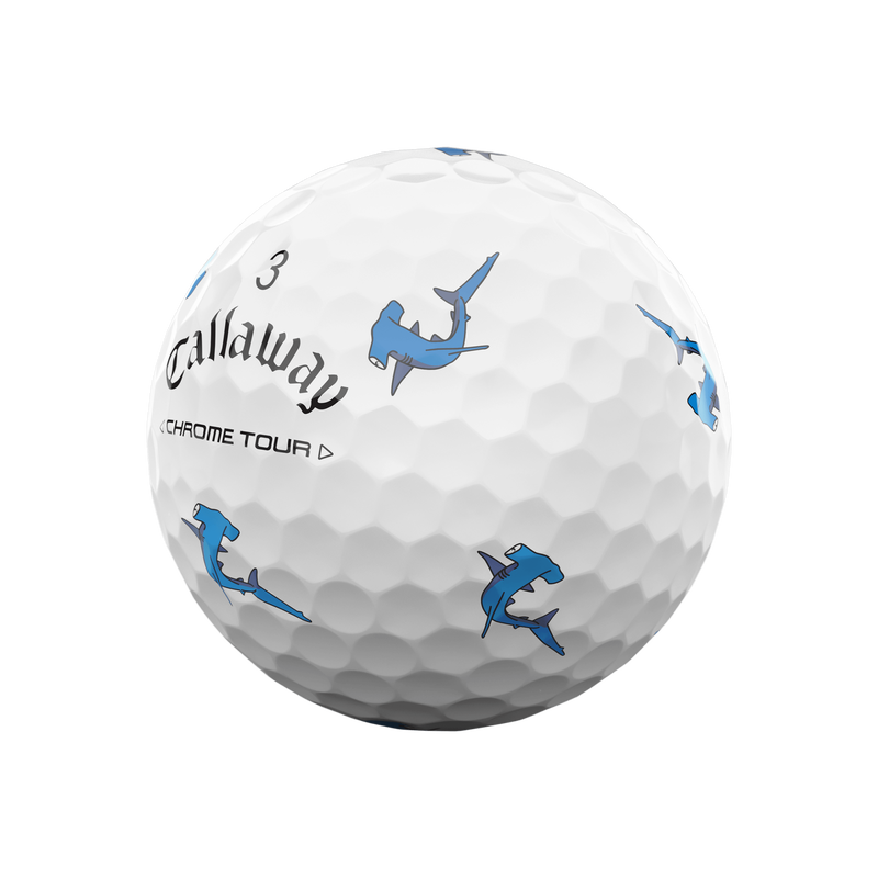 Limited Edition Chrome Tour Sharks Golf Balls (Dozen) - View 11