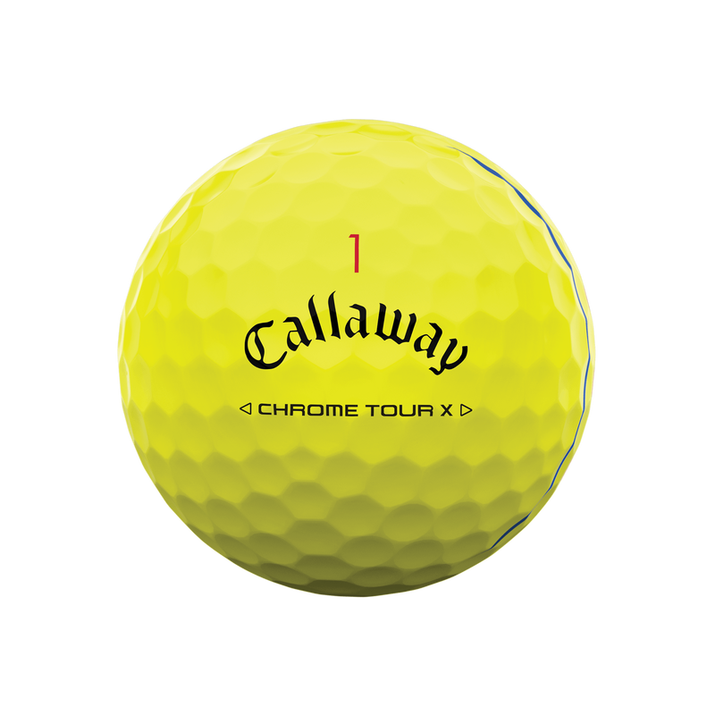Chrome Tour X Triple Track Yellow Golf Balls - View 3