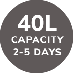 40 litre capacity