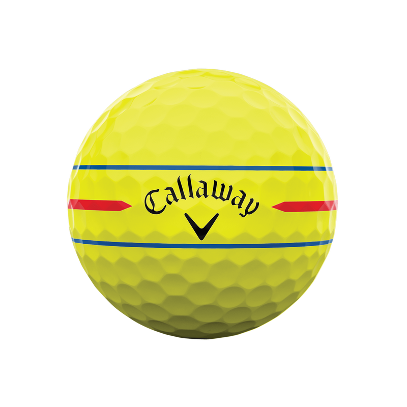 Chrome Tour 360 Triple Track Yellow Golf Balls - View 3