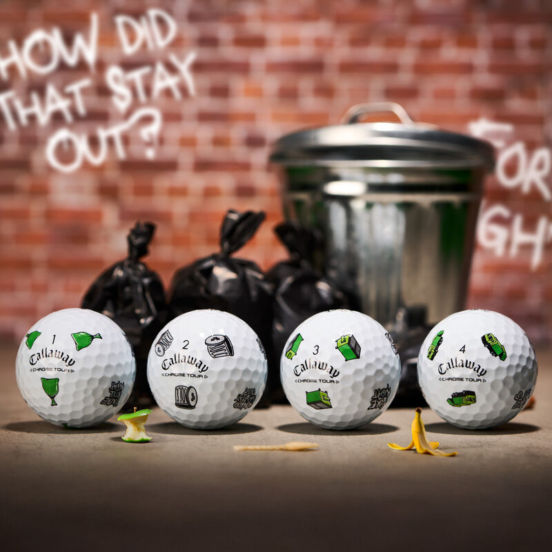 Limited Edition Chrome Tour Trash Talk Golf Balls (Dozen) - View 2