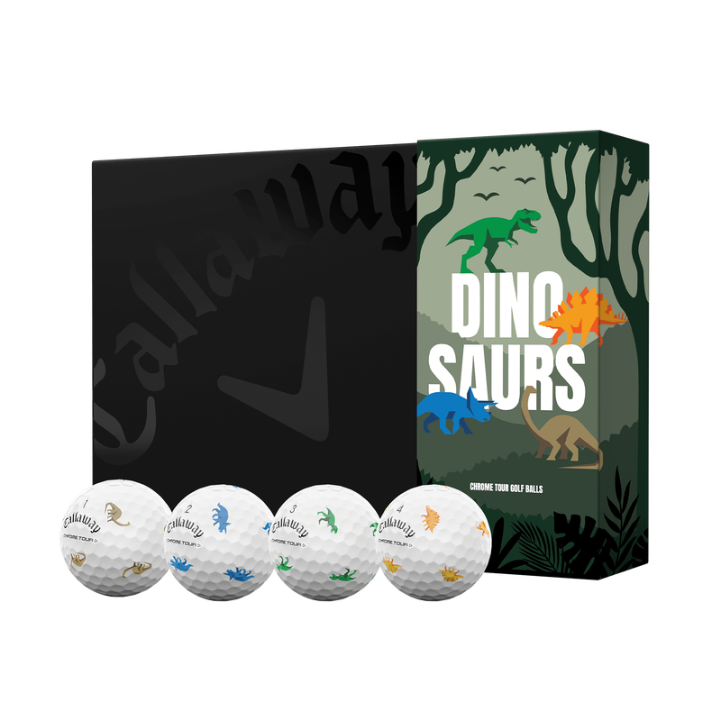Limited Edition Chrome Tour Dino Golf Balls (Dozen) - View 1