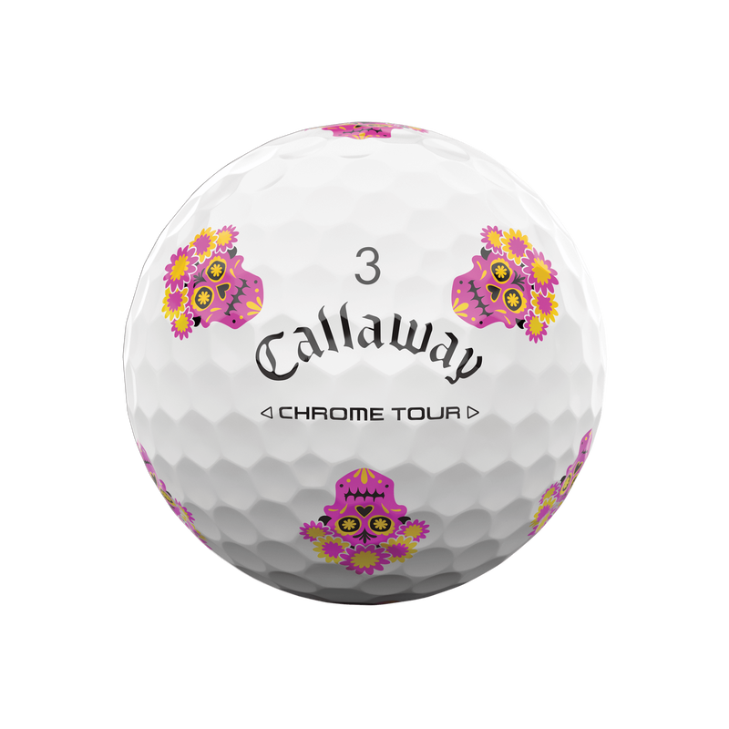 Limited Edition Chrome Tour Día de los Muertos Golf Balls (Dozen) - View 9