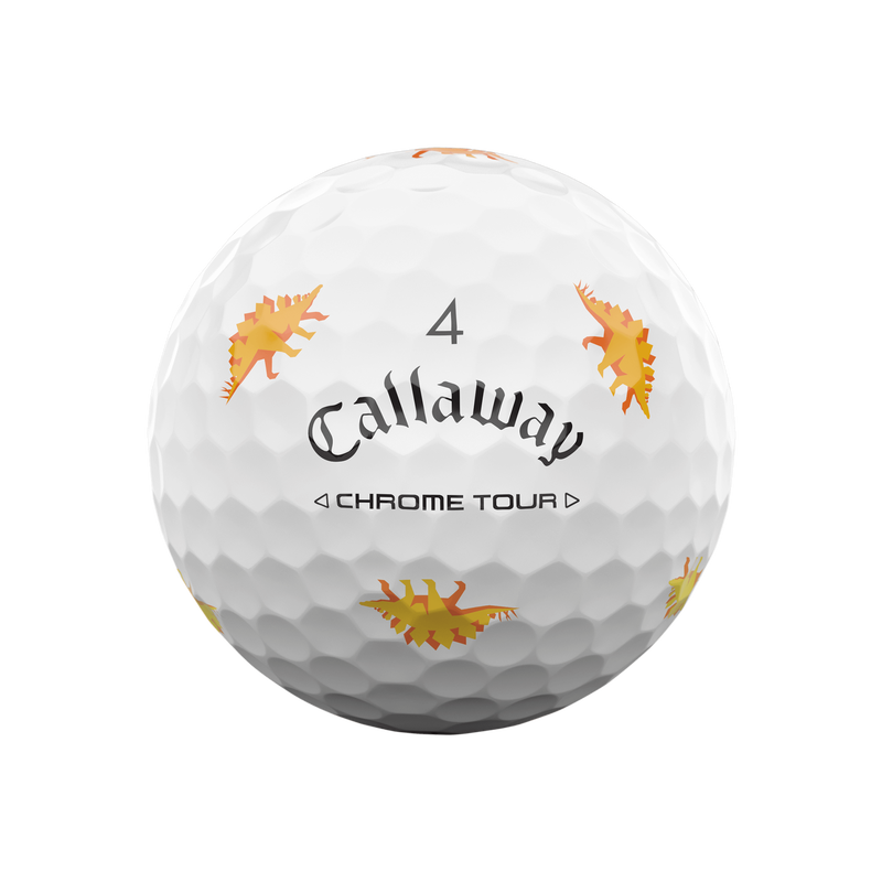Limited Edition Chrome Tour Dino Golf Balls (Dozen) - View 9