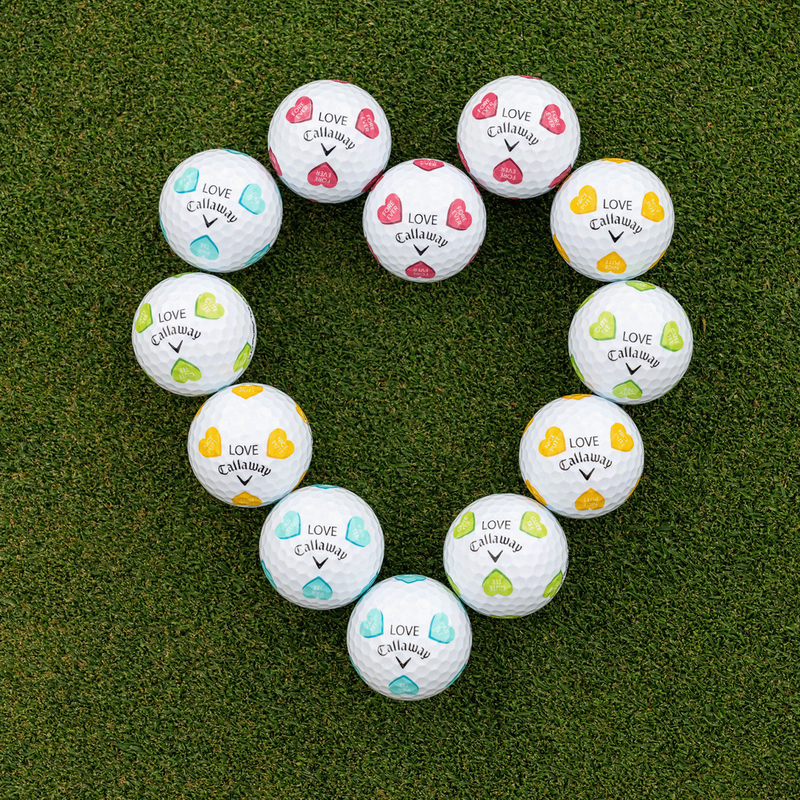 Limited Edition Chrome Tour Hearts Golf Balls (Dozen) - View 5