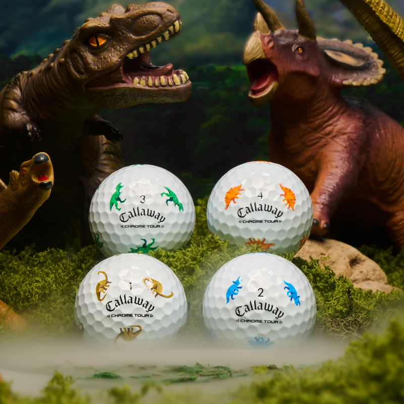 Limited Edition Chrome Tour Dino Golf Balls (Dozen) - View 2