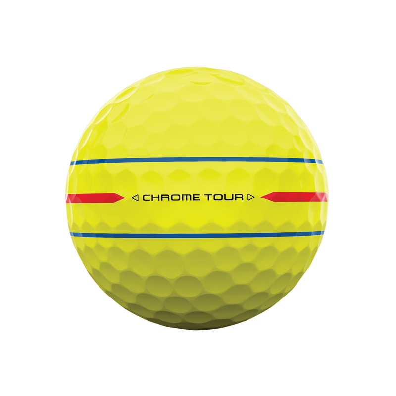 Chrome Tour 360 Triple Track Yellow Golf Balls - View 4