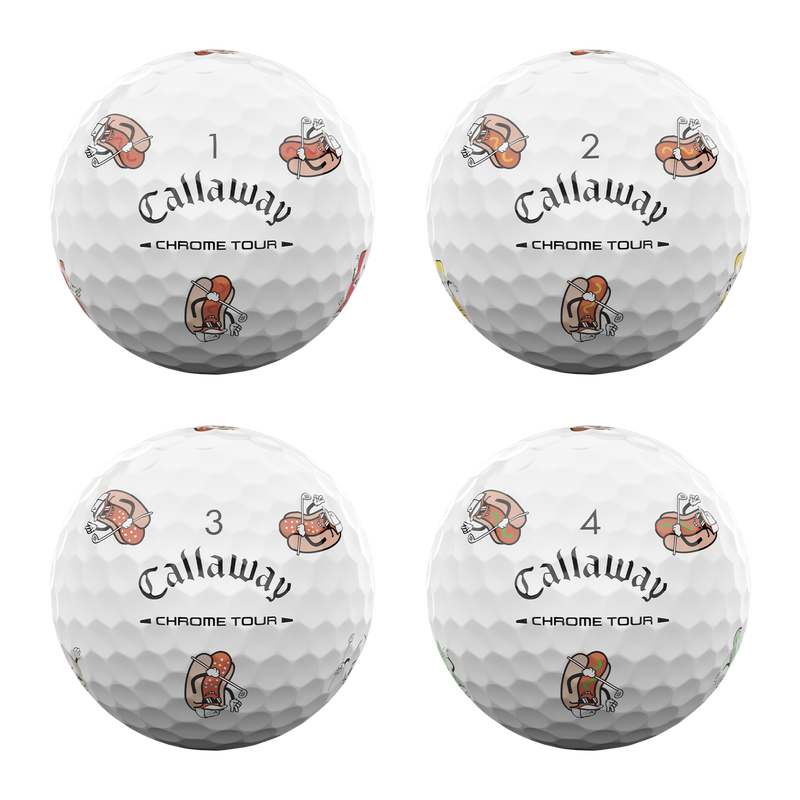 Limited Edition Chrome Tour Hot Dog Golf Balls (Dozen) - View 4