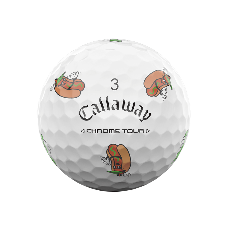 Limited Edition Chrome Tour Hot Dog Golf Balls (Dozen) - View 11