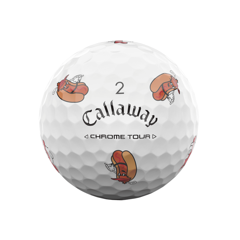 Limited Edition Chrome Tour Hot Dog Golf Balls (Dozen) - View 8
