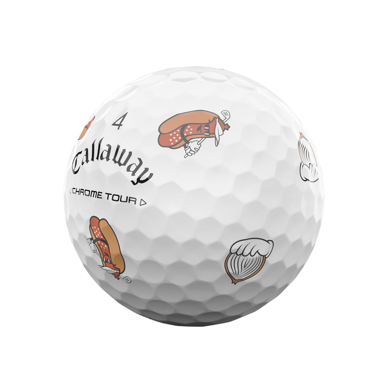 Limited Edition Chrome Tour Hot Dog Golf Balls (Dozen) - View 9