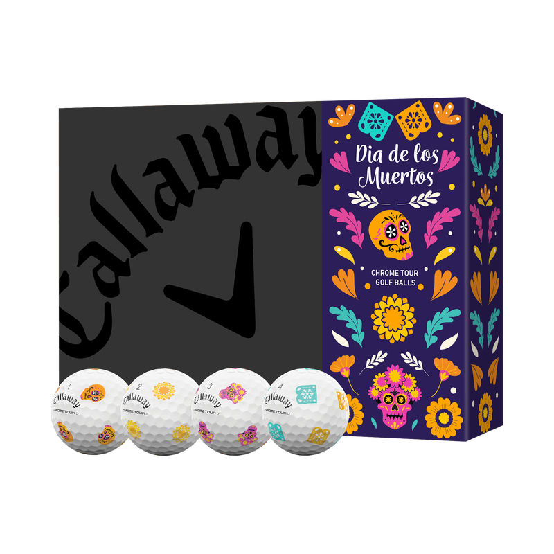 Limited Edition Chrome Tour Día de los Muertos Golf Balls (Dozen) - View 1