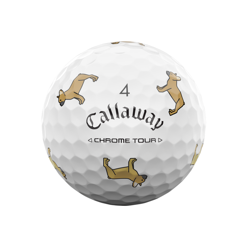 Chrome Tour Small Dogs: Fawn French Bulldog Golf Balls - View 5