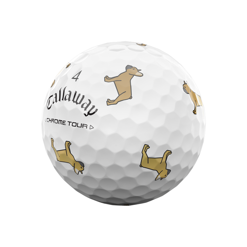 Chrome Tour Small Dogs: Fawn French Bulldog Golf Balls - View 6