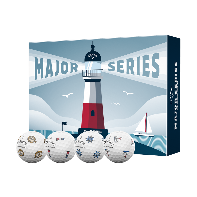 Limited Edition Chrome Tour Major Series: June Major Golf Balls (Dozen) - View 1