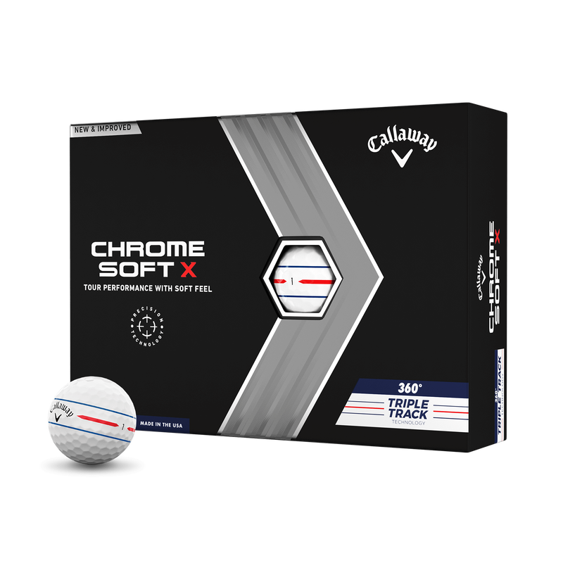 Chrome Soft X 360 Triple Track Golf Balls (Dozen) - View 1