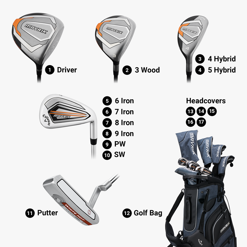Online Exclusive Mavrik 17-Piece Men’s Golf Club Set - View 3