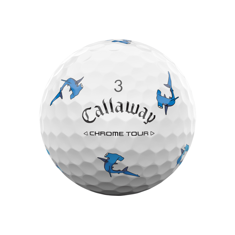 Limited Edition Chrome Tour Sharks Golf Balls (Dozen) - View 10