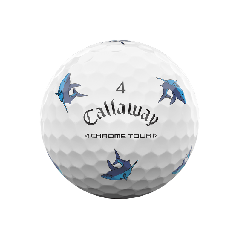 Limited Edition Chrome Tour Sharks Golf Balls (Dozen) - View 12